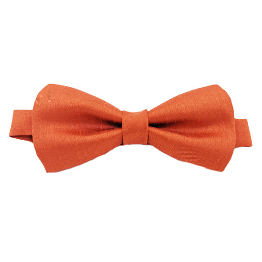 Rust Shantung Bow Tie