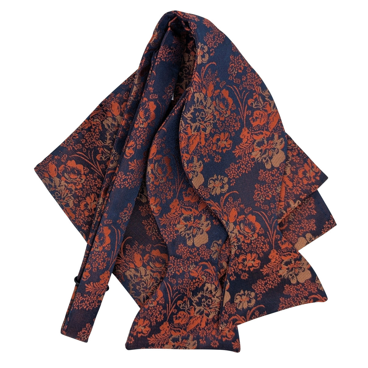 Navy & Orange Floral Bow Ties