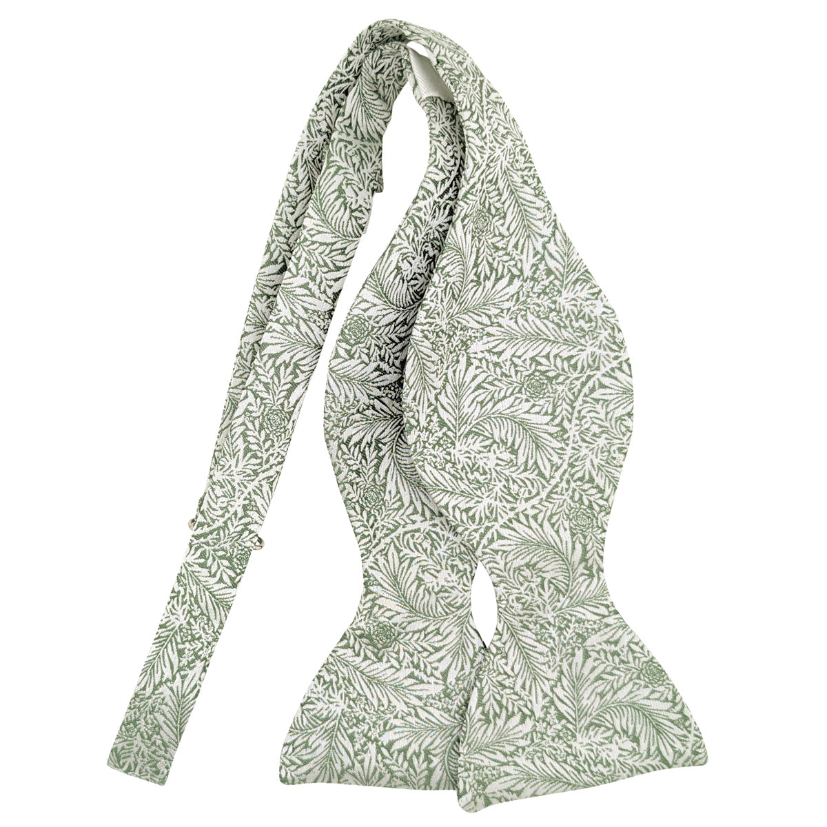 Sage & Silver Leaves Bow Ties