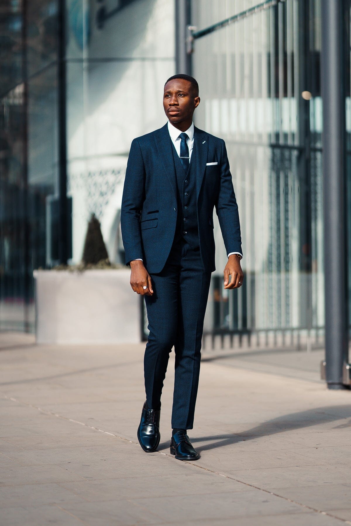 Brown Brogues With Suit Blue Piece Suit Brown Shoes Brown Belt