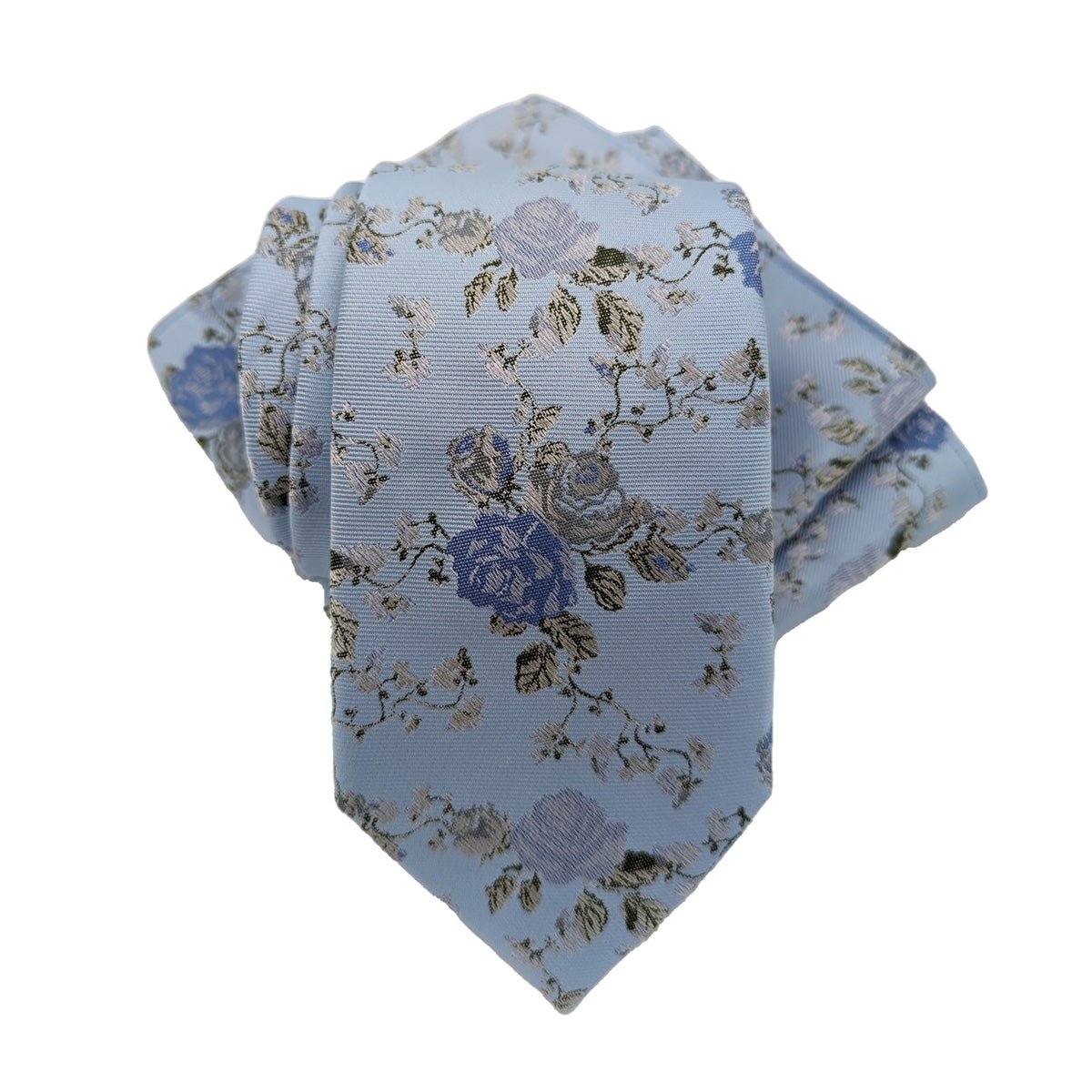 Classic Blue Rose Wedding Tie - Wedding Tie - Regular - Add Pocket Square - Save £1.00 - Swagger & Swoon