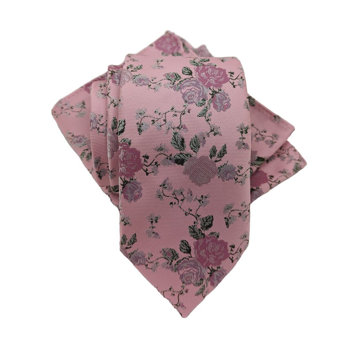 Classic Pink Rose Pocket Square - Wedding Pocket Square - Swagger & Swoon