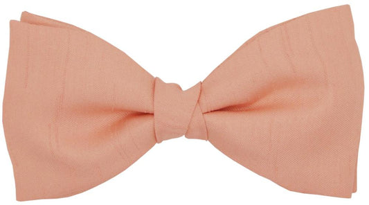 CLEARANCE - Tea Rose Shantung Bow Tie - Clearance - Swagger & Swoon