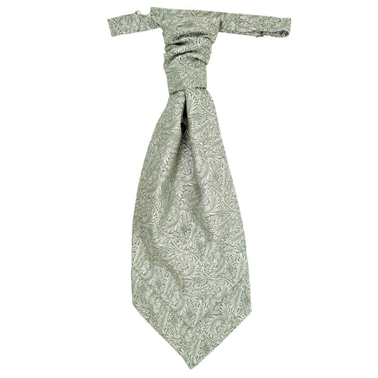 Sage & Silver Leaves Wedding Cravat