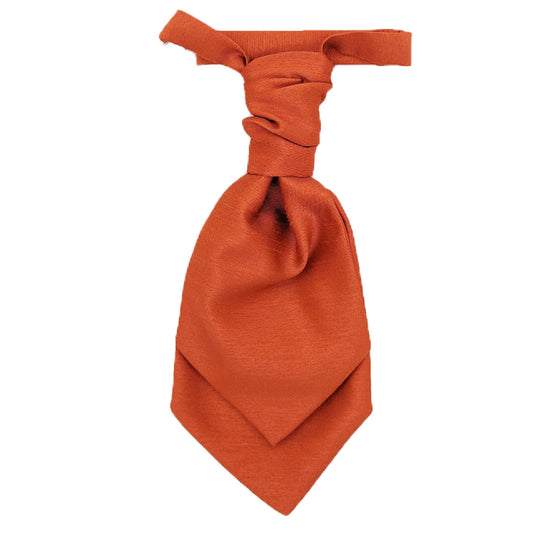 Rust Shantung Boys Wedding Cravat