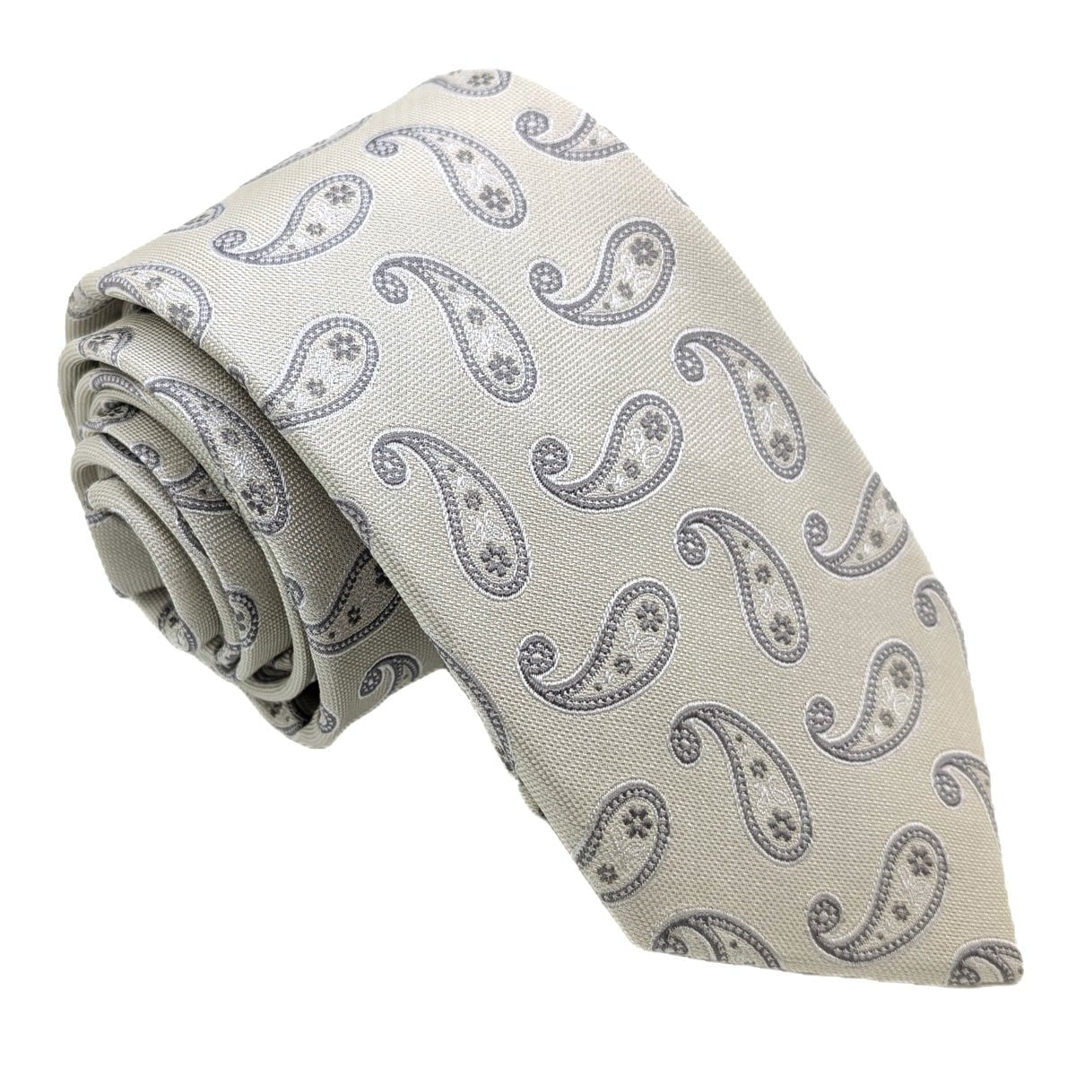 Cream Paisley Silk Wedding Swatch - Swatch - Swagger & Swoon