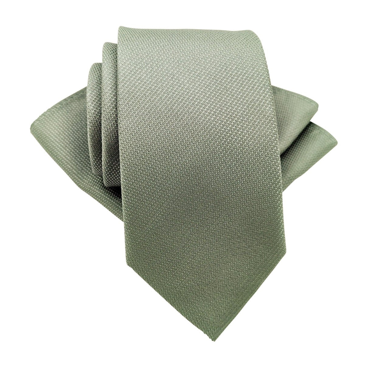 Dark Sage Textured Wedding Tie - Wedding Tie - Regular - Add Pocket Square - Save £1.00 - Swagger & Swoon