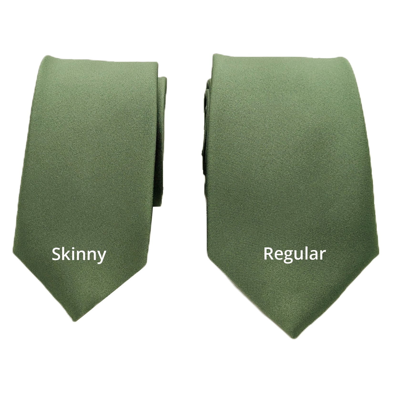 Dark Sage Wedding Tie - Wedding Tie - Skinny - Add Pocket Square - Save £1.00 - Swagger & Swoon