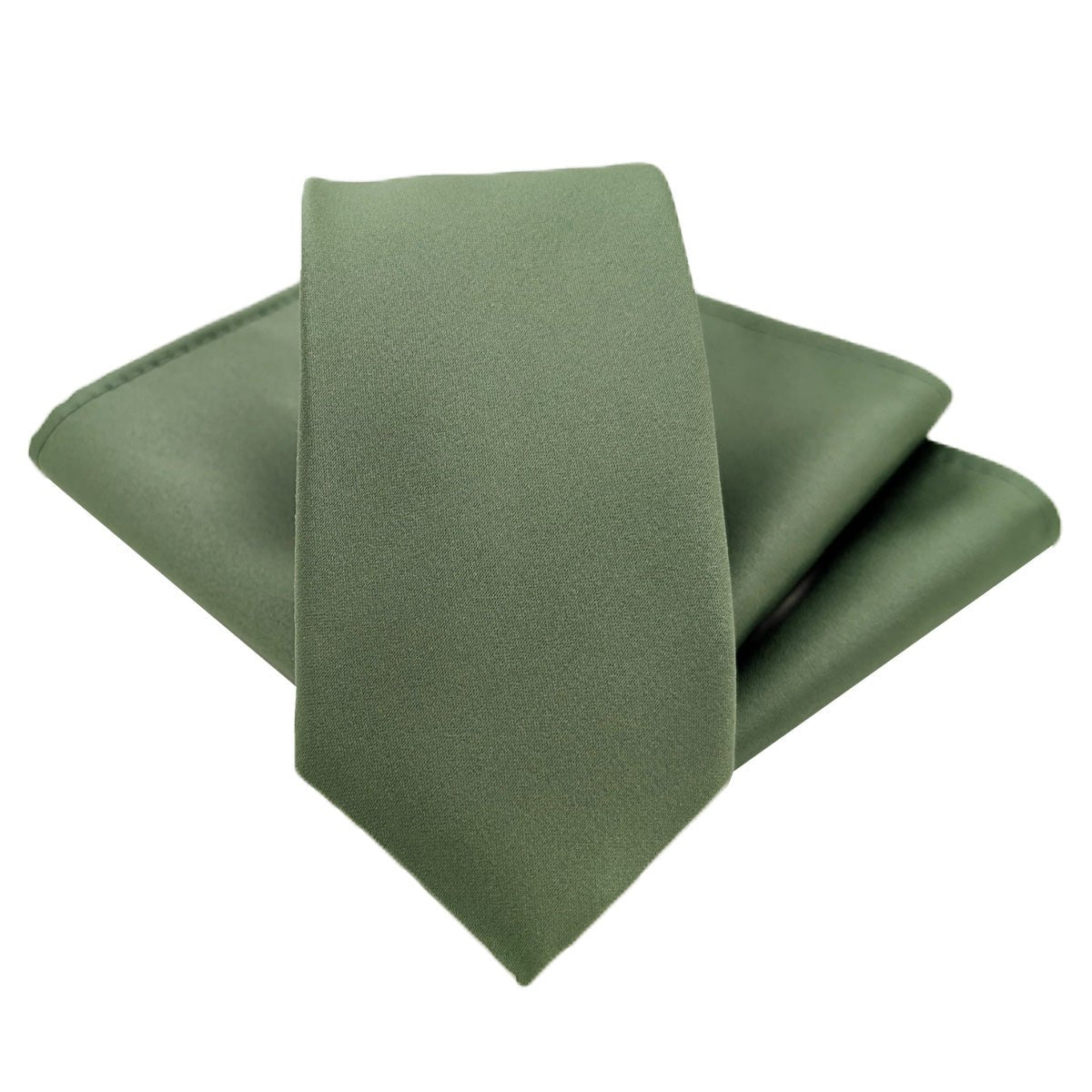 Dark Sage Wedding Tie - Wedding Tie - Skinny - Add Pocket Square - Save £1.00 - Swagger & Swoon