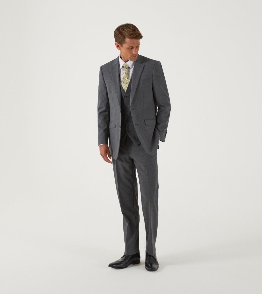 Darwin Grey Wedding Suit Swatch