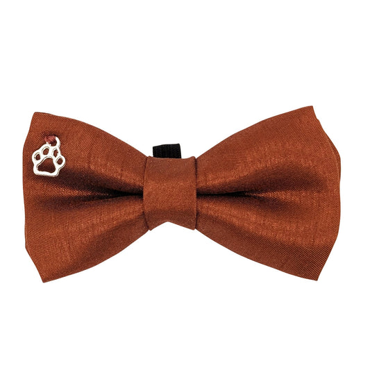 Russet Shantung Dog Bow Tie