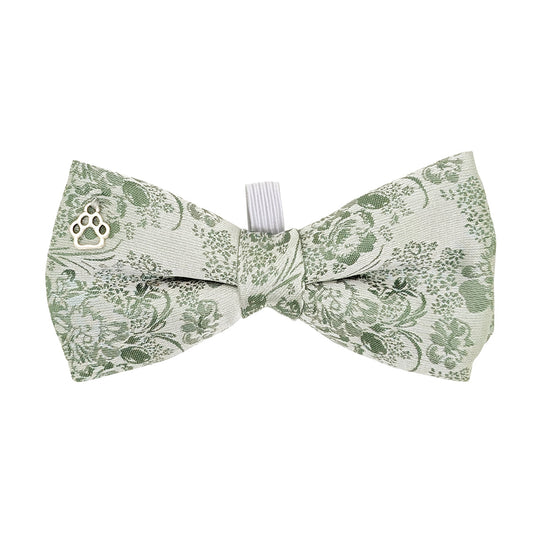 Wild Sage Floral Dog Bow Tie