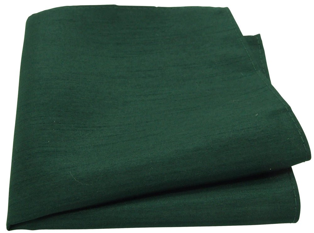 Evergreen Shantung Pocket Square - Wedding Pocket Square - Swagger & Swoon