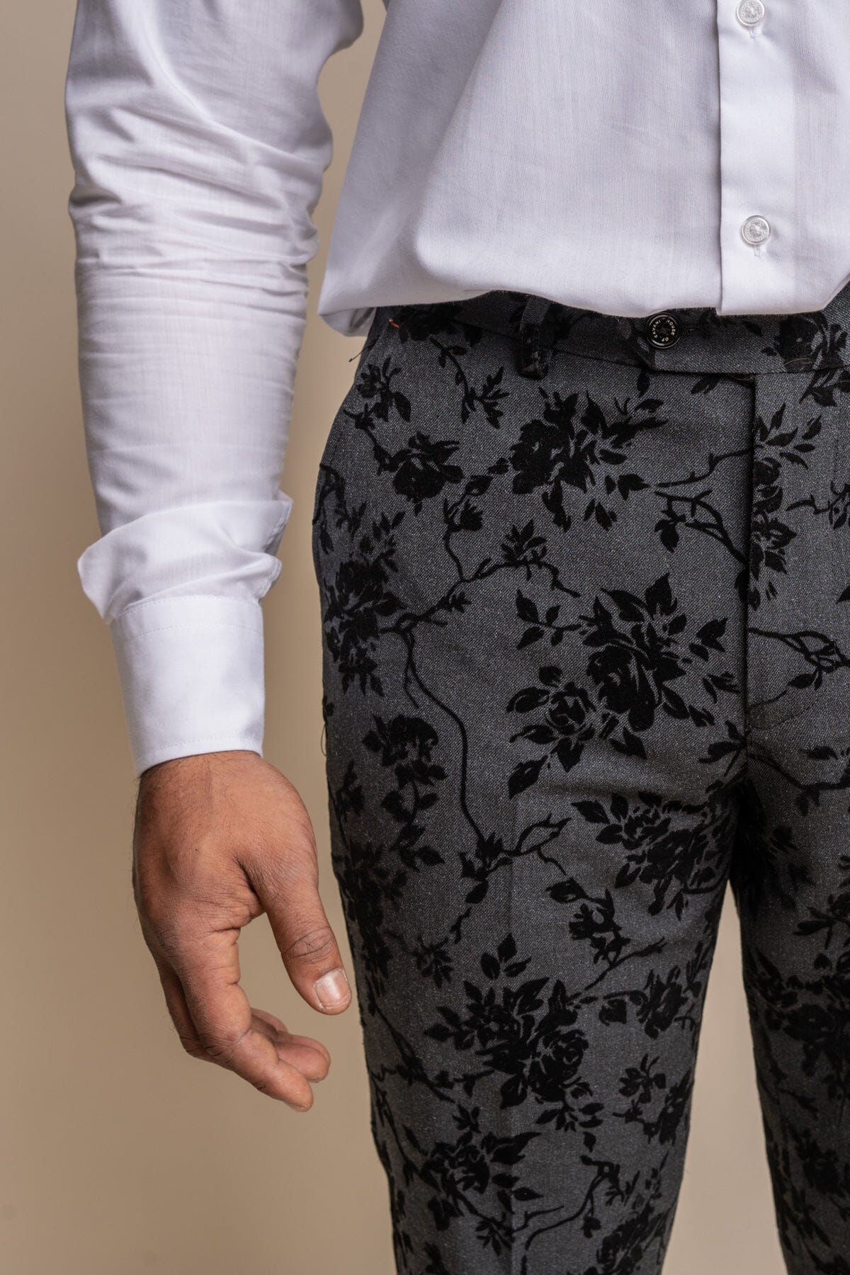 Georgi Black Floral 2 Piece Suit - Suits - 