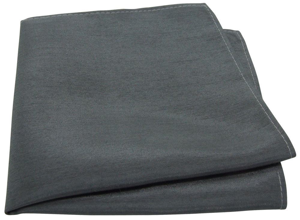 Smoke Shantung Pocket Square