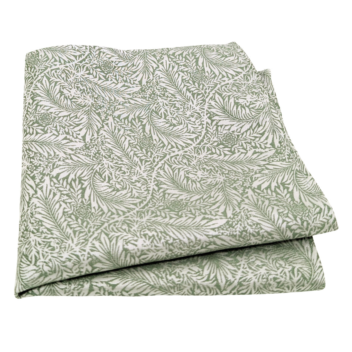 Sage & Silver Leaves Pocket Square