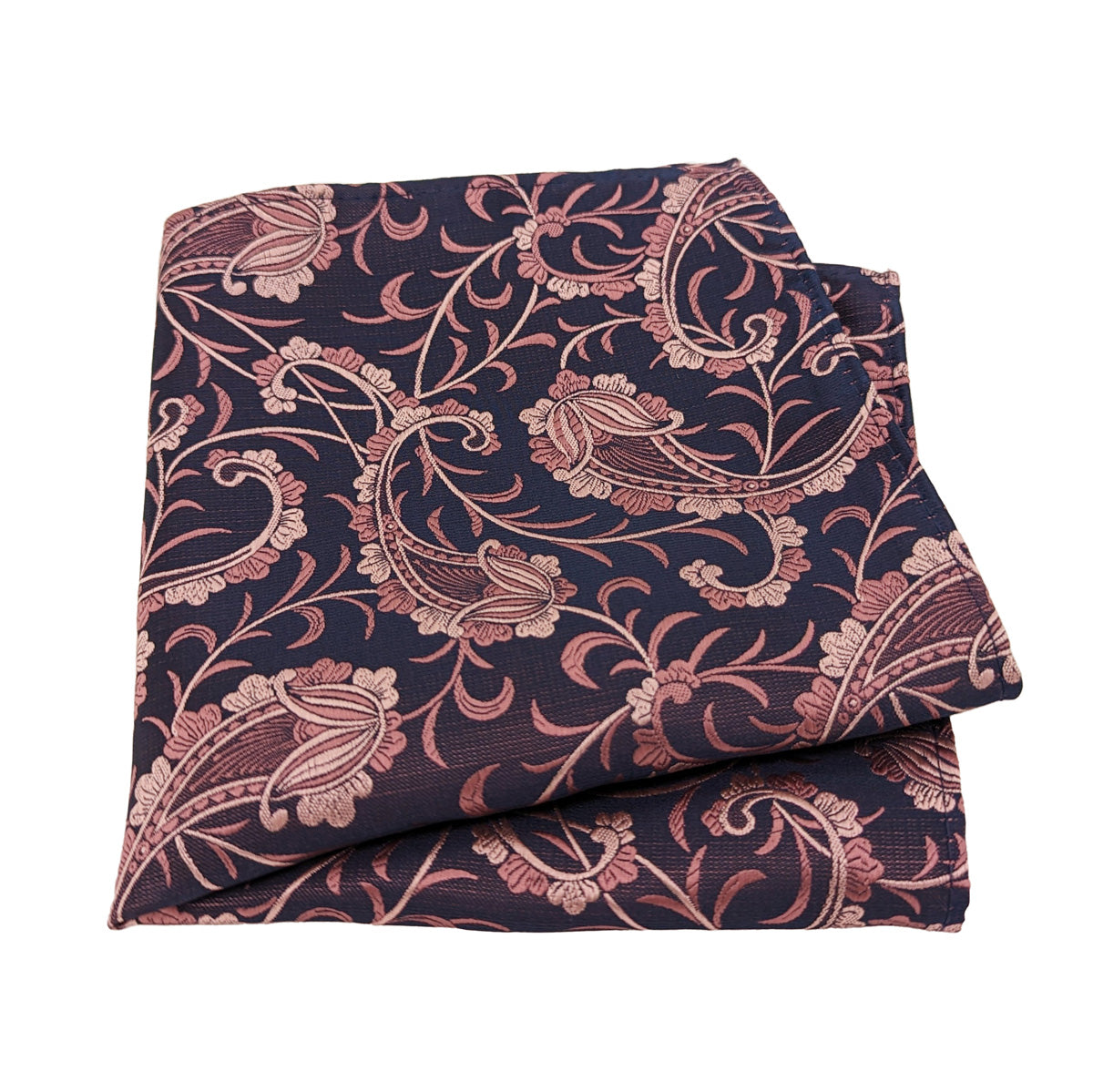 Rose Vintage Paisley Pocket Square