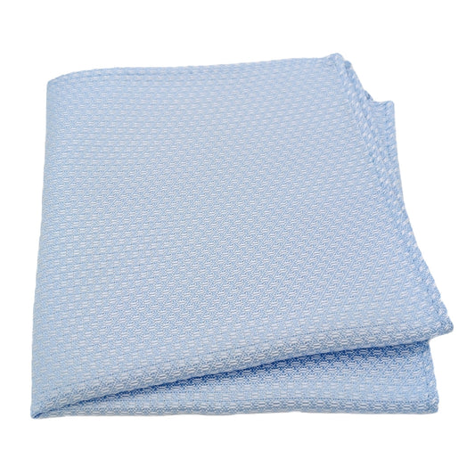Cloudy Blue Woven Pocket Square