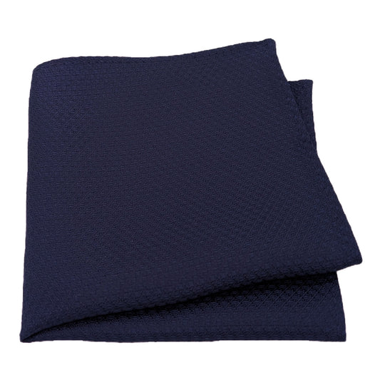 Navy Woven Pocket Square