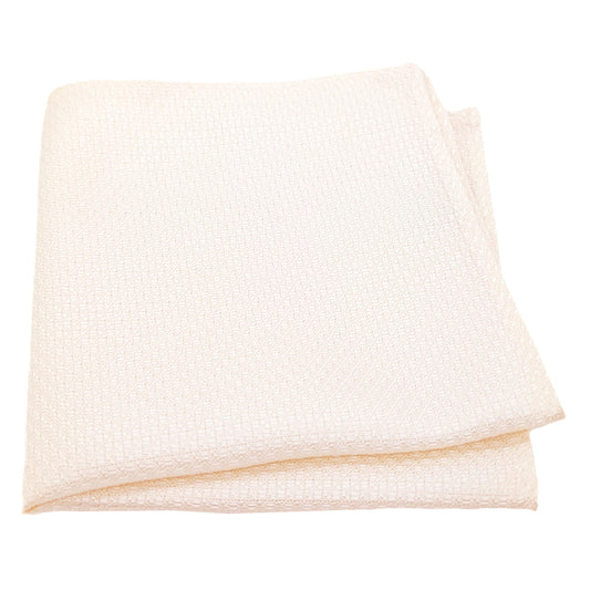 Neat Ivory Woven Pocket Square