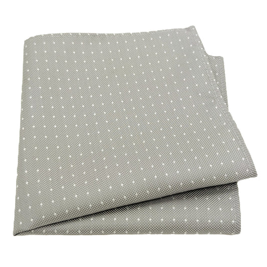 Pearl Grey Pin Dots Pocket Square