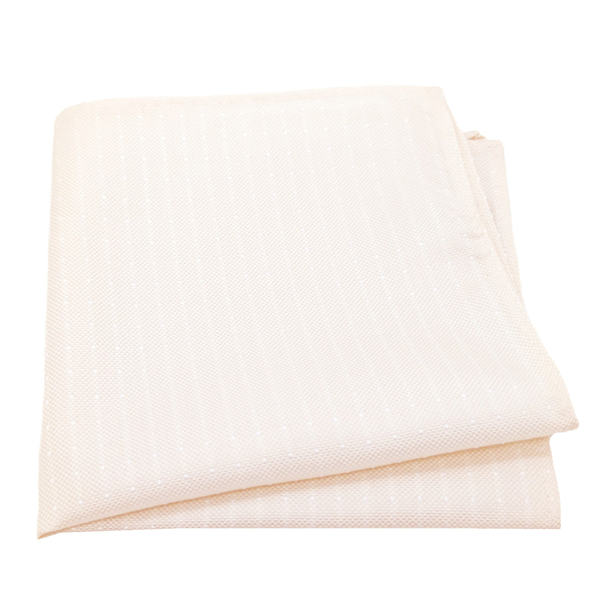 Ivory Pin Dots Pocket Square