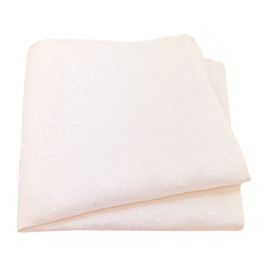 Ivory Leaves Pocket Square