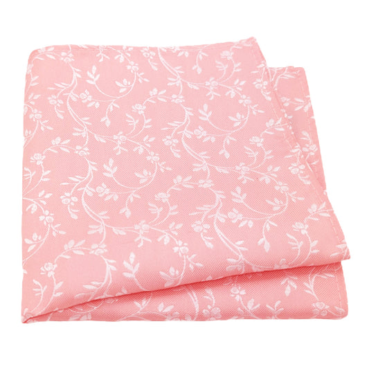 Rose Pink Leaves Pocket Square