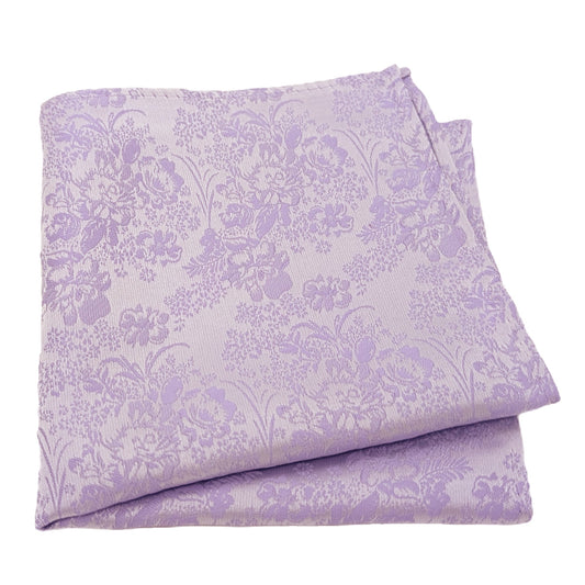 Cool Lilac Floral Pocket Square
