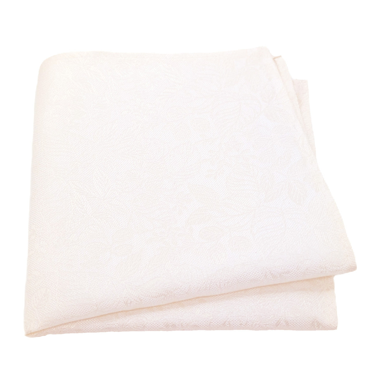 Ivory Woodland Leaves Pocket Square