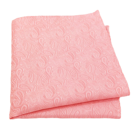 Rose Pink Paisley Pocket Square