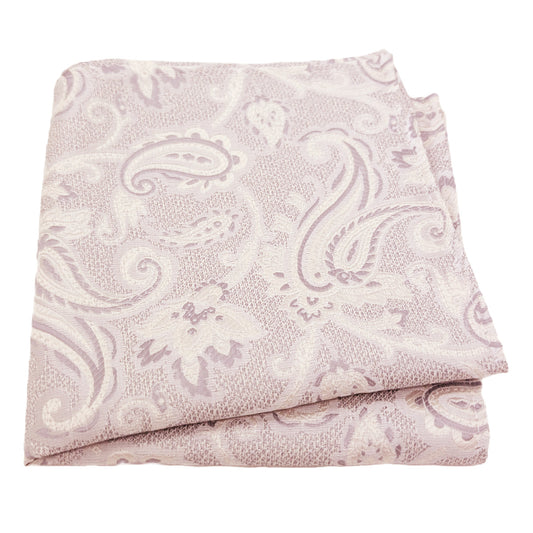 Ivory Baroque Paisley Pocket Square