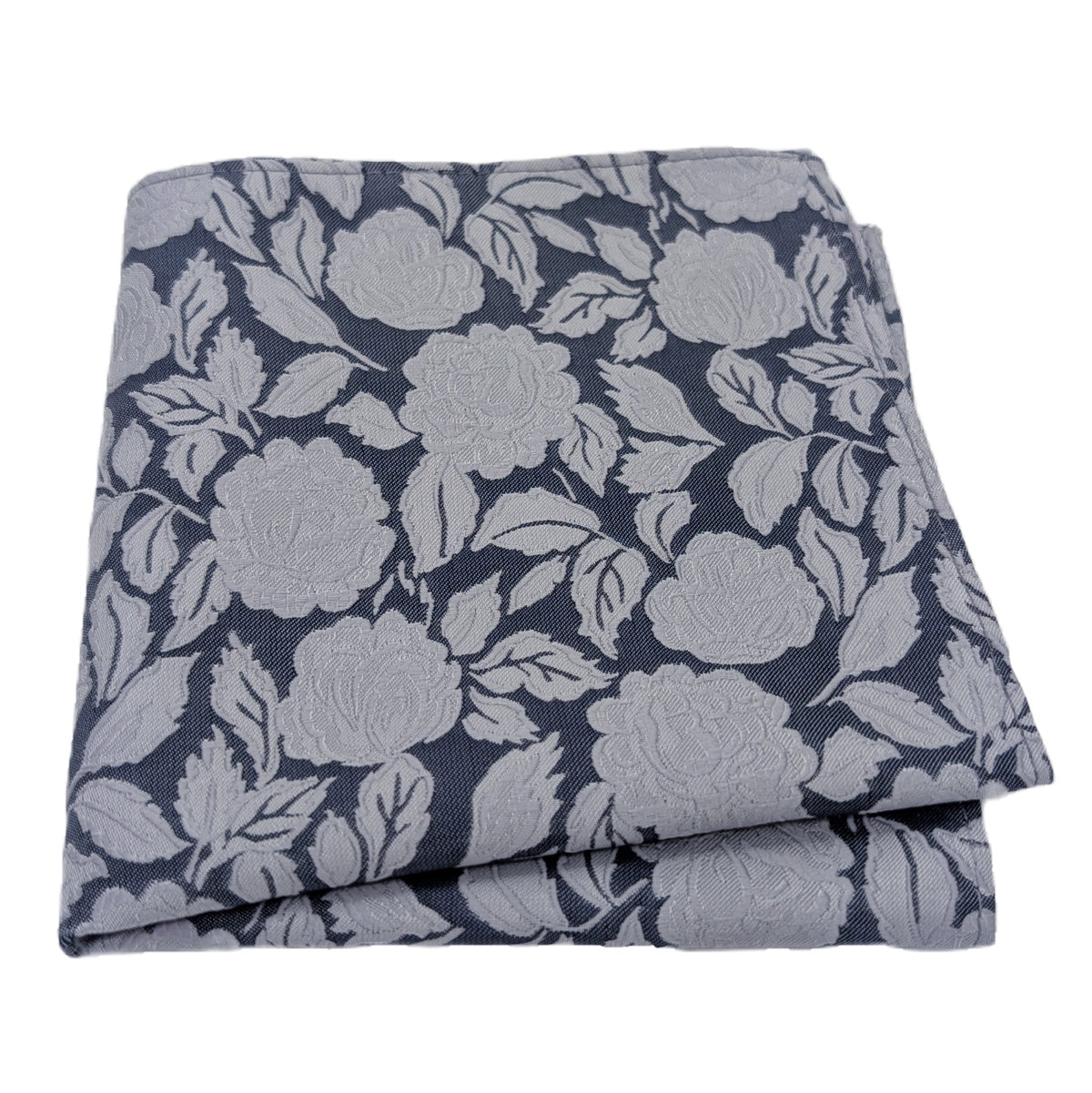 Bold Navy Rose Pocket Square