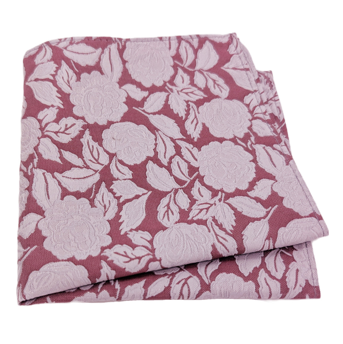 Bold Cassis Rose Pocket Square