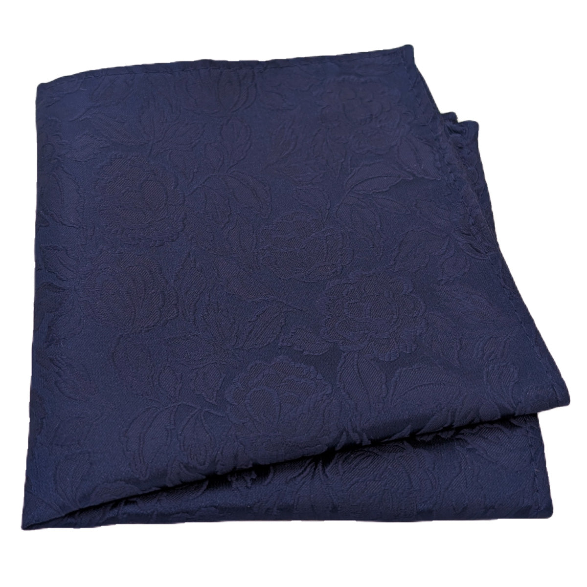 Navy Roses Pocket Square