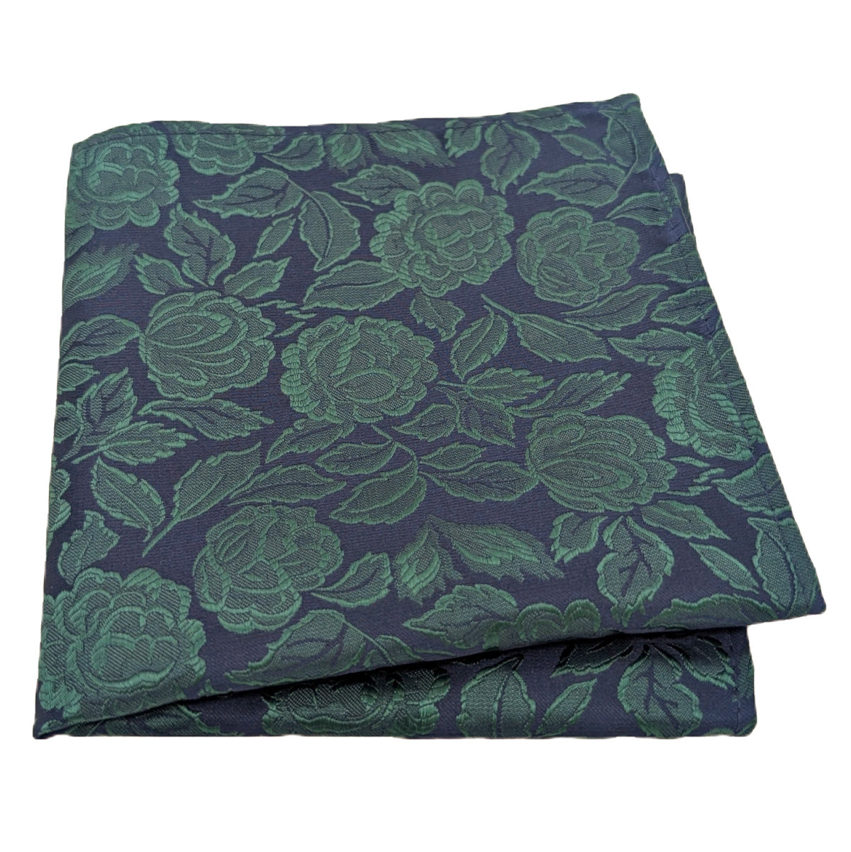 Dark Green Roses Pocket Square