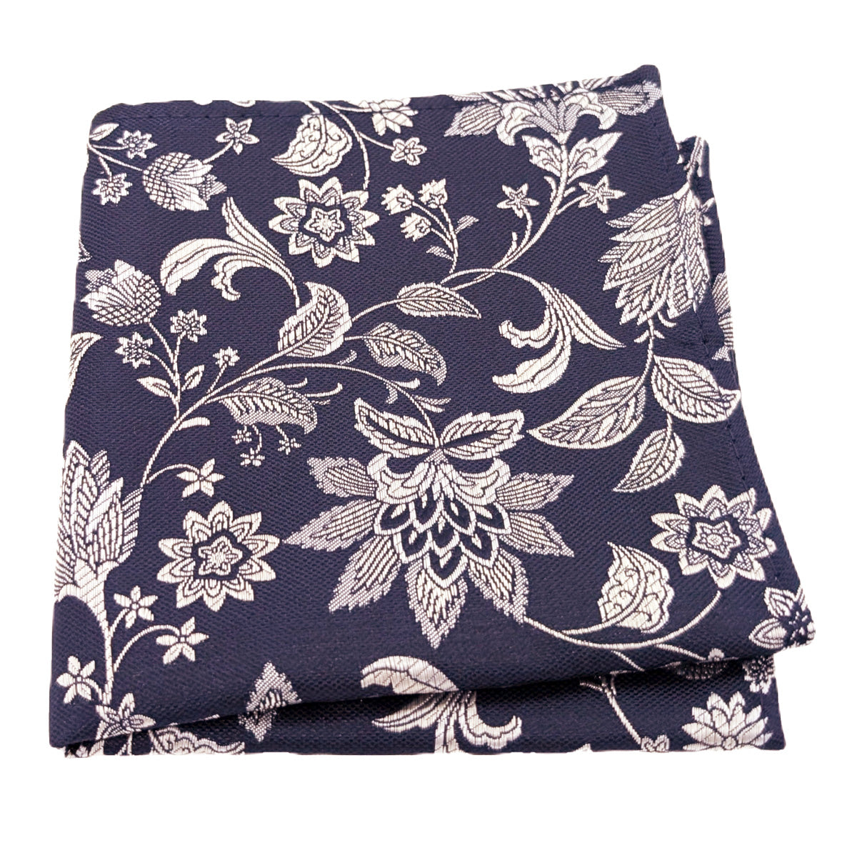 Ivory Damask Pocket Square