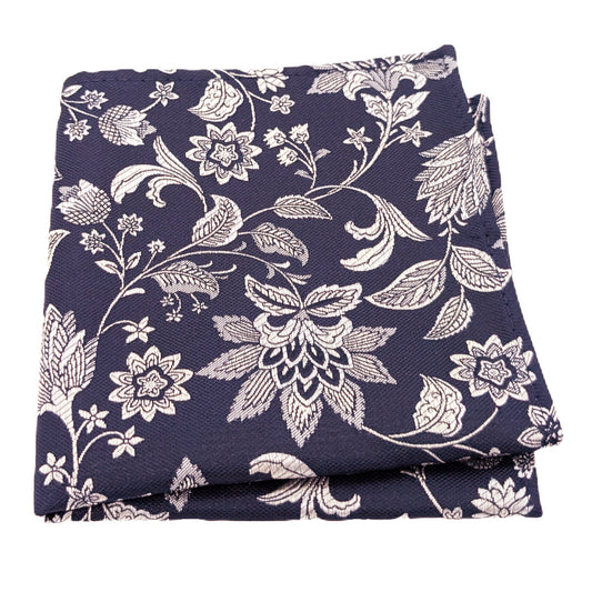 Ivory Damask Pocket Square
