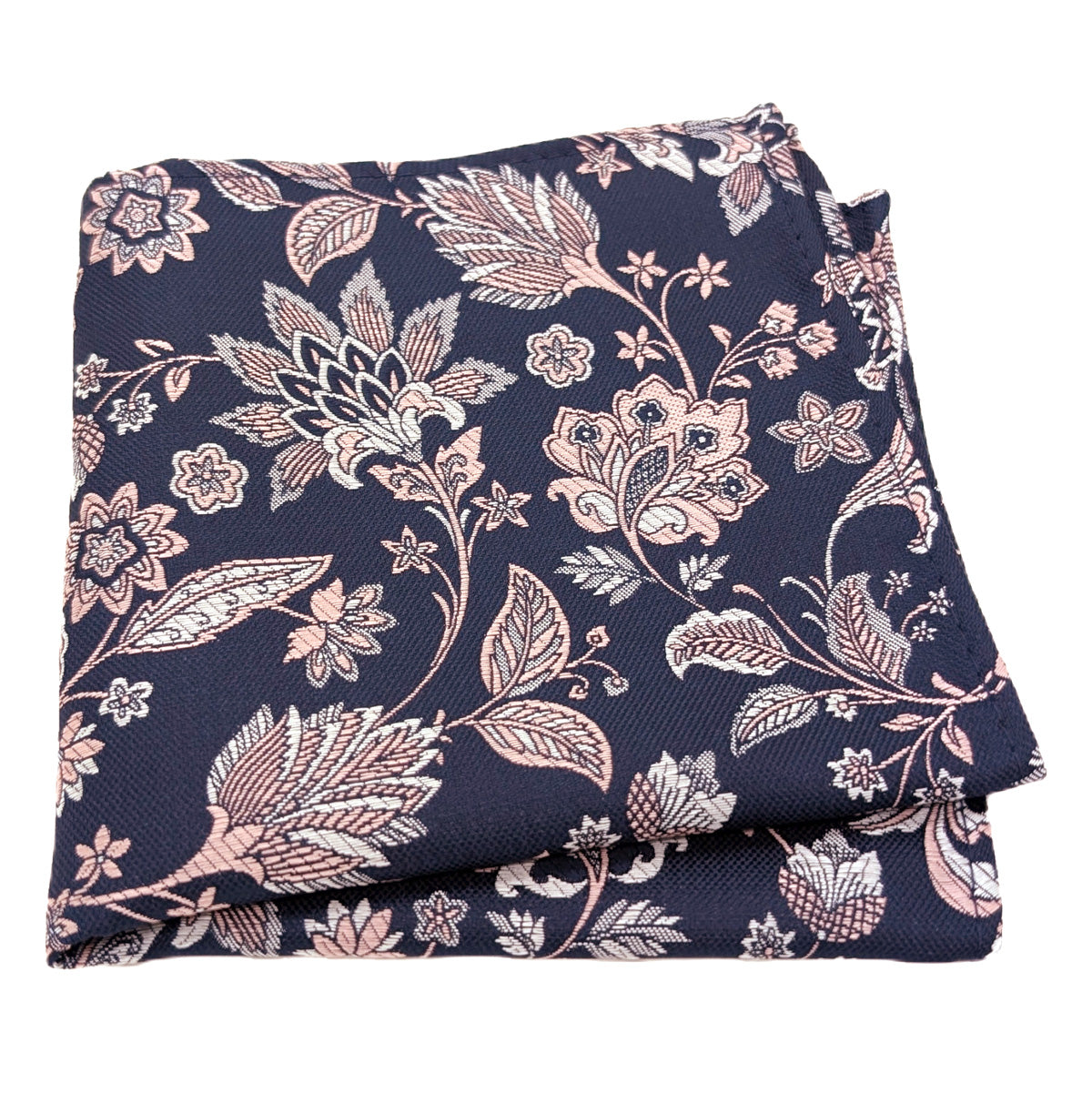 Rose Pink Damask Pocket Square