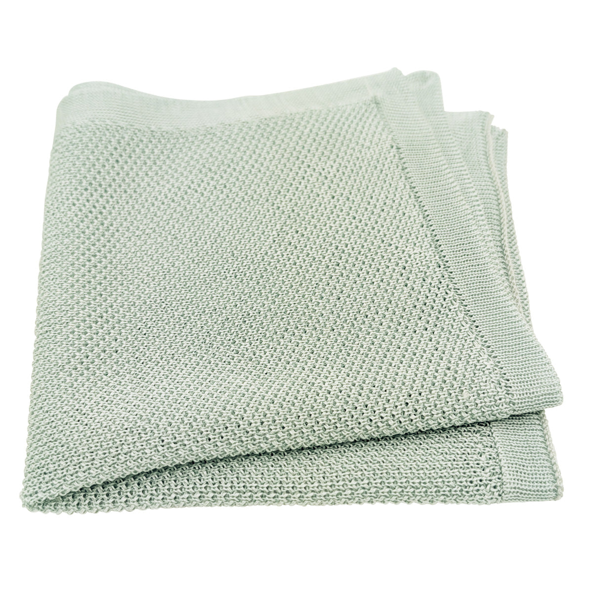 Ice Green Knitted Silk Pocket Square