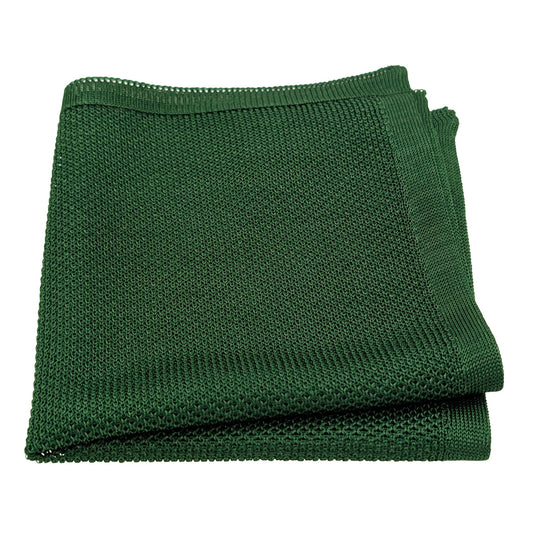 Emerald Knitted Silk Pocket Square