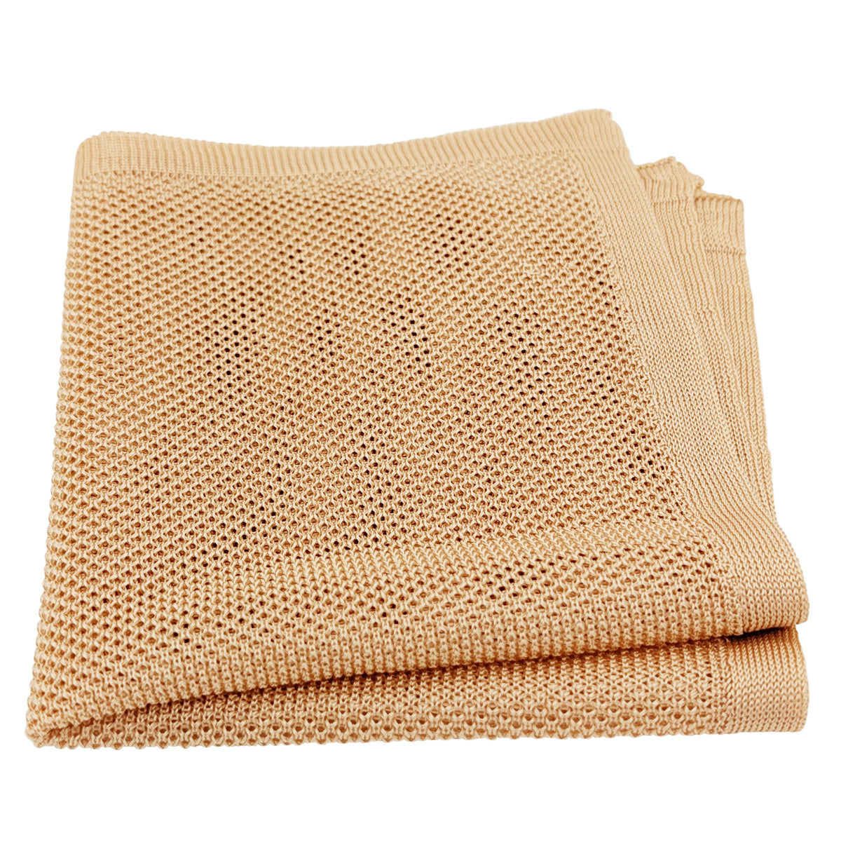Sand Knitted Silk Pocket Square