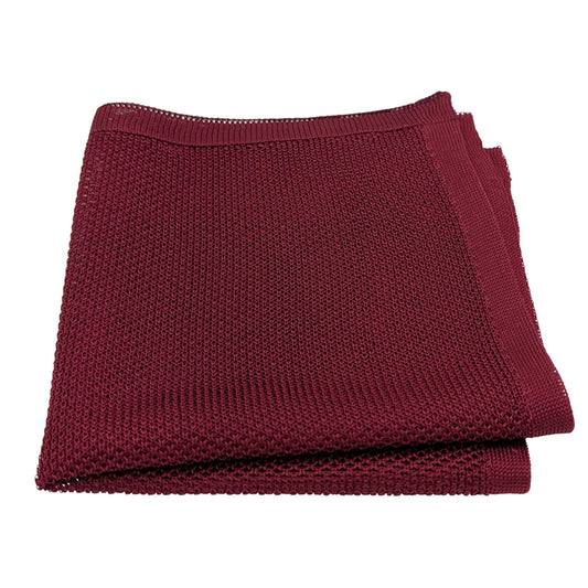 Mahogany Knitted Silk Pocket Square