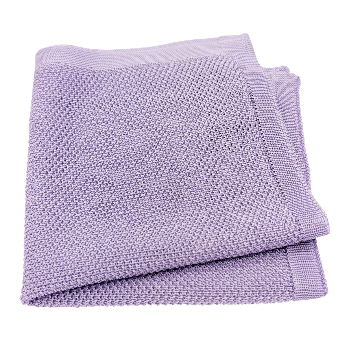 French Lilac Knitted Silk Pocket Square