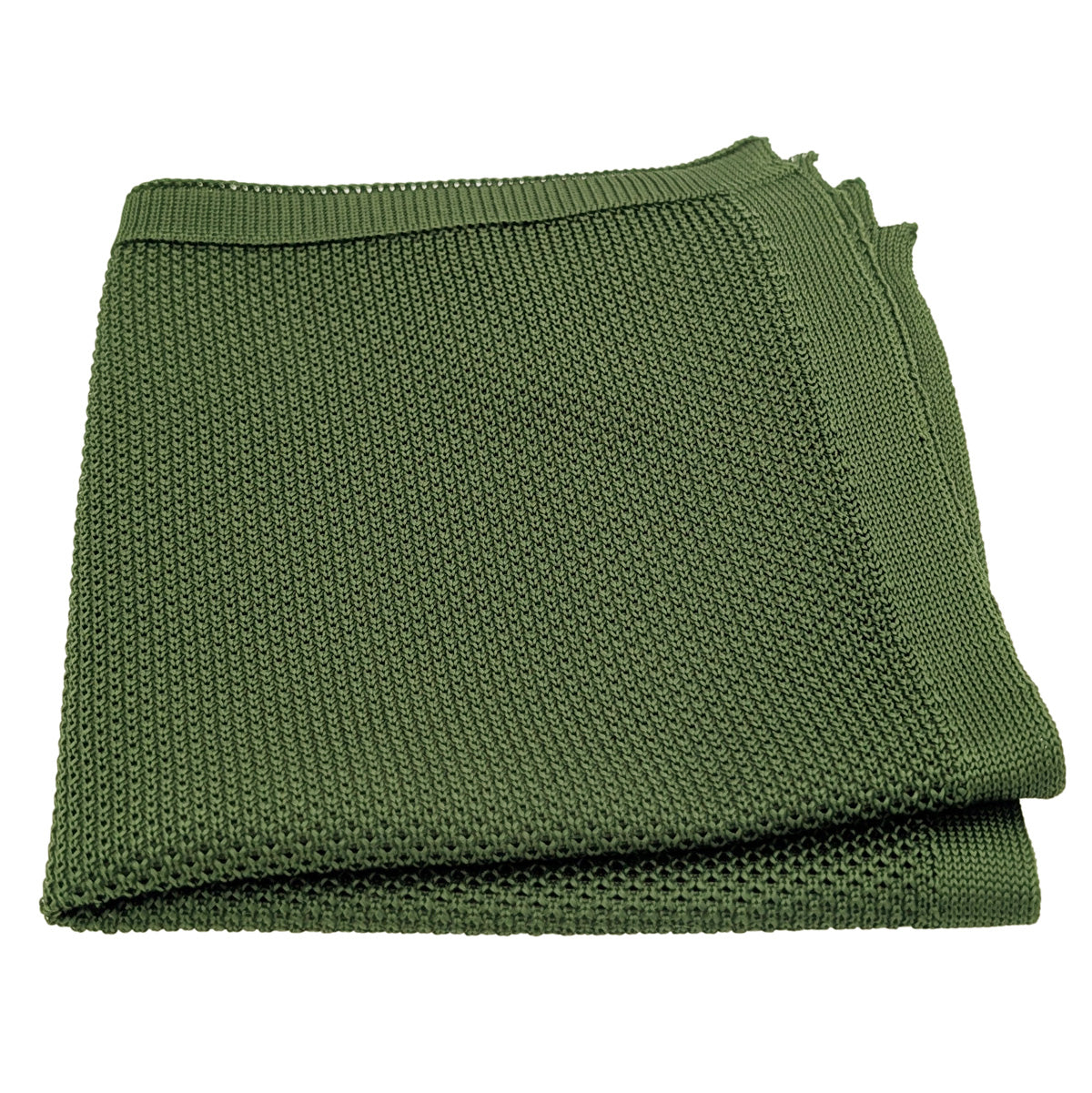 Olive Knit Pocket Square