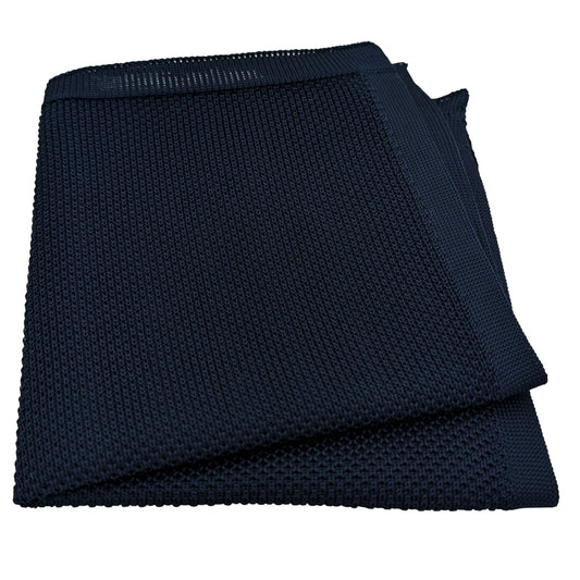 Prussian Blue Knit Pocket Square