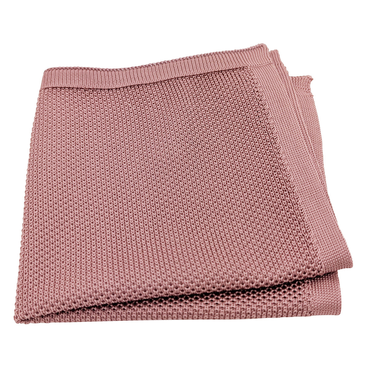 Dusky Pink Knit Pocket Square