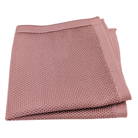 Dusky Pink Knit Pocket Square