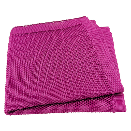 Magenta Knit Pocket Square