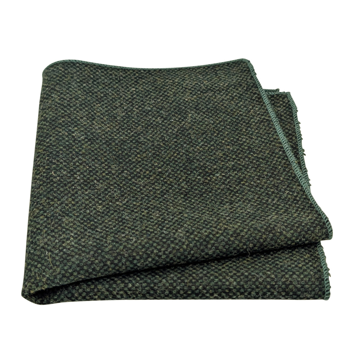 Dark Green Tweed Pocket Square